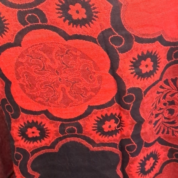 Pashmina Red & Black Blanket Scarf - Picture 1 of 9